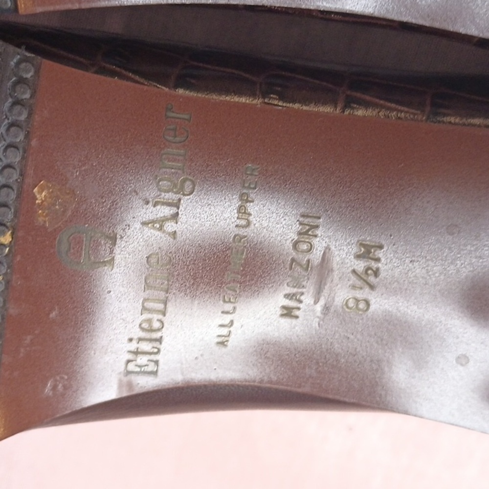 Aigner leather loafers 8.5 - Picture 11 of 12